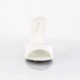 MULES BLANCHE A TALON AIGUILLE petite et grande taille