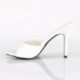 MULES BLANCHE A TALON AIGUILLE petite et grande taille