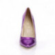 Escarpin violet métallisé à talon haut grande taille