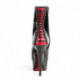 Bottine Pole Exotic Noire Vernie à Lacets Corset et Plateforme | Talon 15 cm