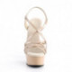 Sandale plateforme nude à talon 15 cm DEL613/ND/M
