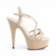 Sandale plateforme beige haut talon
