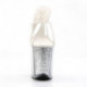 Chaussure pole dance talon 20 cm à paillettes argentées FLAM801G/C/SG