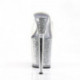 Chaussure pole dance talon 20 cm à paillettes argentées FLAM801G/C/SG