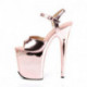 Chaussure pole dance rose métallisé à plateforme rose Pleaser | FLAM809