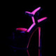 Chaussure pole dance noire et rose fluo