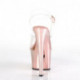Sandale pole dance transparente à plateforme rose petite et grande taille du 35 au 44
