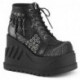 Chaussures Plateforme Gothique Demonia Cult Stomp-18 - Bottines Wedge Fishnet Charms