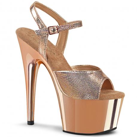 Sandale plateforme rose gold talon 18 cm | ADORE-ROGLDCH