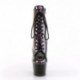 bottine plateforme violette vernie à talon aiguille sexy 18 cm - Pleaser Shoes