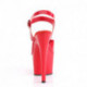 Sandale pole dance rouge vernis talon de 18 cm Pleaser