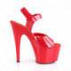 chaussure pole dance rouge vernis talon de 18 cm Pleaser