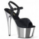 Chaussure pole dance plateforme chromée haute
