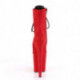 Chaussure de pole dance aspect daim rouge à talon aiguille 20 cm, lacet et plateforme haute
