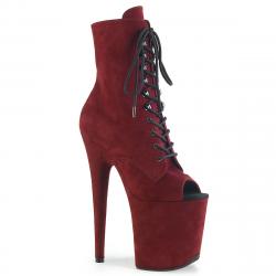 Chaussure pole dance peep toe bordeaux talon 20 cm Pleaser FLAM1021FS