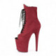 Bottine pole dance peep toe bordeaux talon 20 cm Pleaser FLAM1021FS