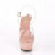 Sandale pole dance transparente à plateforme rose gold grande taille du 35 au 44