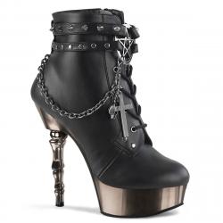 Chaussure gothique Demonia avec talon aiguille en forme d'os