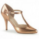 Escarpin Salomé rose gold ouvert à haut talon | Petite et grande taille