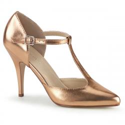 Escarpin Salomé rose gold ouvert à haut talon | Petite et grande taille