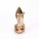 Escarpin ouvert rose gold à haut talon aiguille | Petite et grande taille