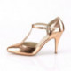 Escarpin Salomé rose gold ouvert à haut talon | Petite et grande taille