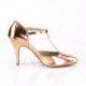 Escarpin Salomé rose gold ouvert à talon aiguille | du 35 1/2 au 46