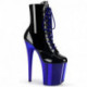 Bottine Pole Dance Pro Chrome Bleue | Plateforme 10 cm & Talon 20 cm | Pleaser