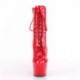 Bottines pole dance rouges vernis à lacets grande taille du 35 au 44