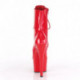 Bottines pole dance rouges vernis à lacets grande taille du 35 au 44