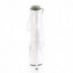 Bottine pole dance blanche vernis à lacets Pleaser | Petite et grande taille du 36 au 44
