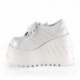 Oxfords Wedge Demonia Cult Stomp-08 : Le Blanc Radical