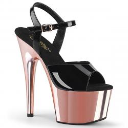 Sandale plateforme rose gold talon 18 cm | ADORE-709