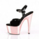 Sandale Pole Dance rose gold et noire à talon 18 cm | ADORE-709