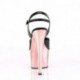 Sandale Pole Dance rose gold et noire à talon 18 cm | ADORE-709