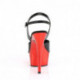 Sandale de Pole dance noire vernis à plateforme rouge chromée Pleaser