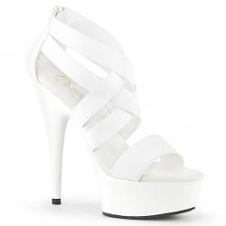 Sandale sexy brides élastiques blanches - Du 34,5 au 44 | Plateforme