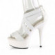 Sandale sexy brides élastiques blanches - Du 34,5 au 44 | Plateforme
