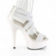 Sandale sexy brides élastiques blanches - Du 34,5 au 44 | Plateforme