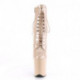 Chaussure Pole Dance nude talon aiguille 20 cm | Pleaser flamingo ( vue face)