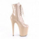 Chaussure Pole Dance nude talon aiguille 20 cm | Pleaser flamingo ( vue profil)