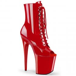 Chaussure pole dance peep toe rouge talon 20 cm Pleaser FLAM1021/R/M