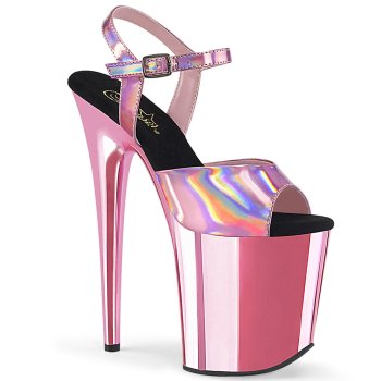 Chaussure pole dance rose iridecent vernis 20cm - FLAM809HG/BPHG/BPCH - CLePied