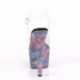 Sandale transparente à plateforme motif galaxie (bleu, rose, violet) Pleaser shoes