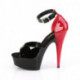 Chaussure pole dance plateforme à haut talon 15 cm rouge et noire, promo taille 37