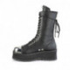 Bottes gothique à semelles compensées noires et coque métal Demonia unisexe