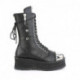 Bottes gothique à semelles compensées noires et coque métal Demonia unisexe