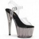 Sandale pole dance transparente à plateforme fumée | Pleaser Adore 708