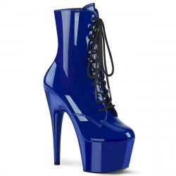 Bottine pole dance Pleaser Shoes bleue roi talon 18 cm plateforme 7 cm