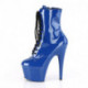 Bottine plateforme Pleaser Shoes bleue roi talon 18 cm
